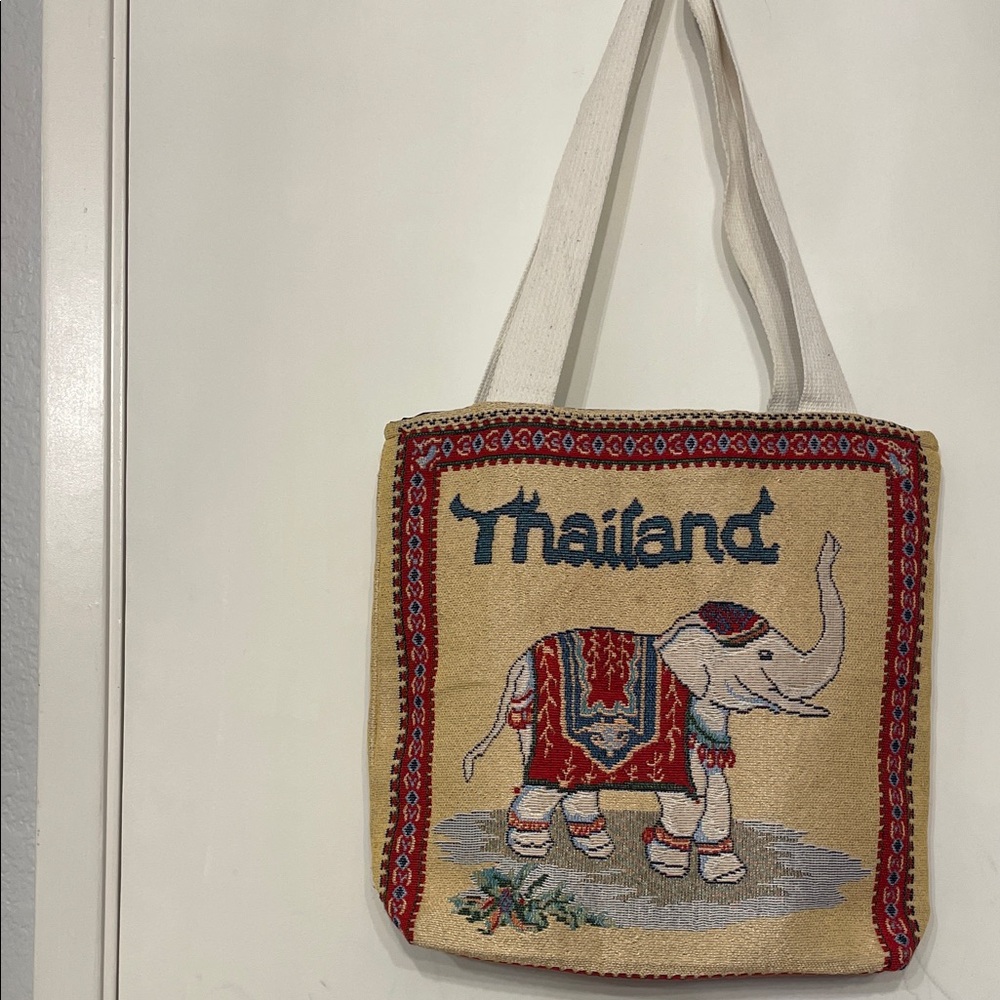 Thailand Boho Souvenir Elephant Tote